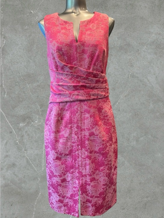 Adrianna Papell Dresses & Skirts - Adrianna Papell Hot Pink Textured Sleeveless Sheath Dress